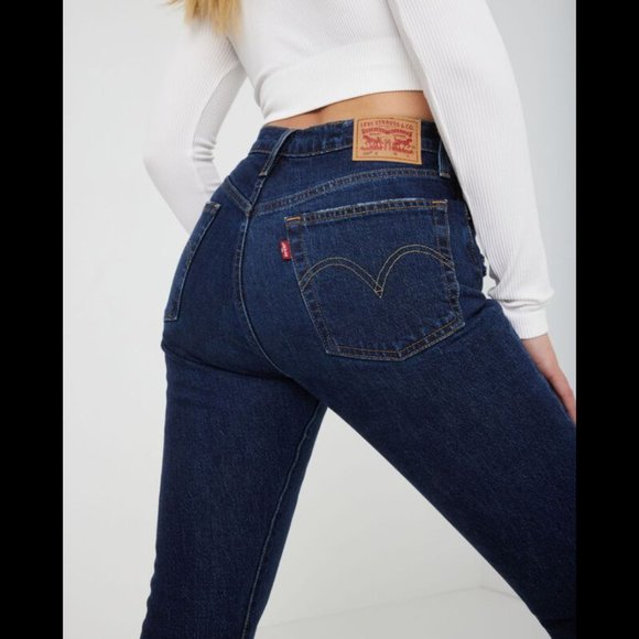 Levi's 501 Skinny Dark Wash Jeans size 25 - Picture 1 of 9